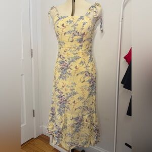 PAIGE Yellow Floral Maxi Dress